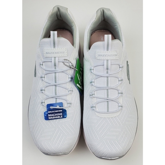 NWT Skechers summits artistry chic slip on sneakers white silver lightweight - Picture 8 of 12